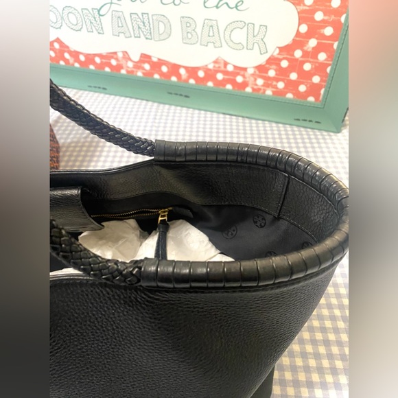 TORY BURCH XL IMPERIAL BLACK RAYLOR TOTE - Picture 13 of 16